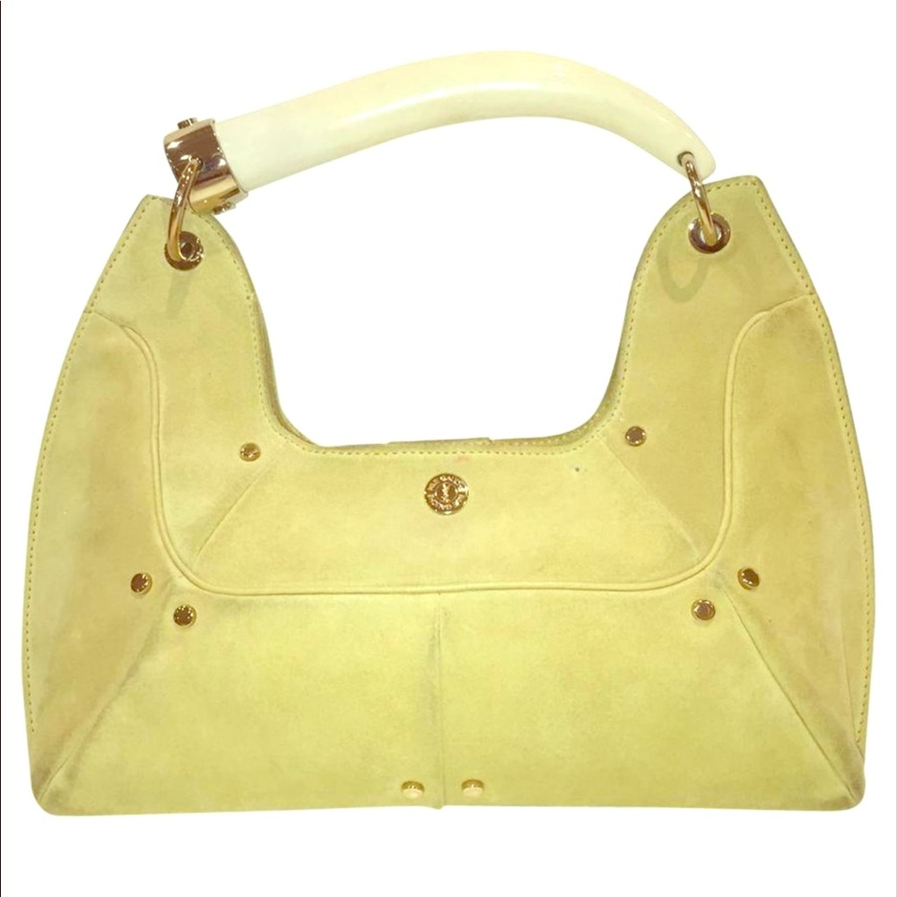 COPY - YSL Suede Handbag with Horn Handle